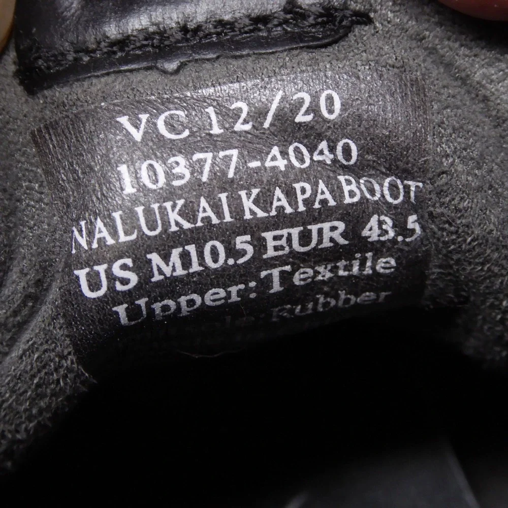 OluKai Mens Nalukai Kapa Boot Black Textile Chukka 10.5